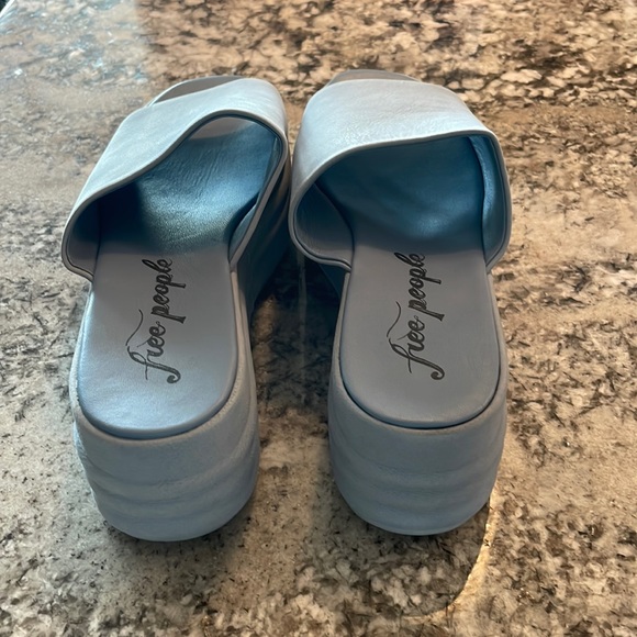 Free People Harbor Platform Sandal Indigo Blue EU 38 US 8 - Picture 6 of 9